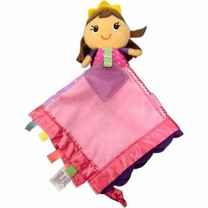 INFANTINO Sparkle Princess Doll Lovey Teether Security Blanket Satin Sensory 12”